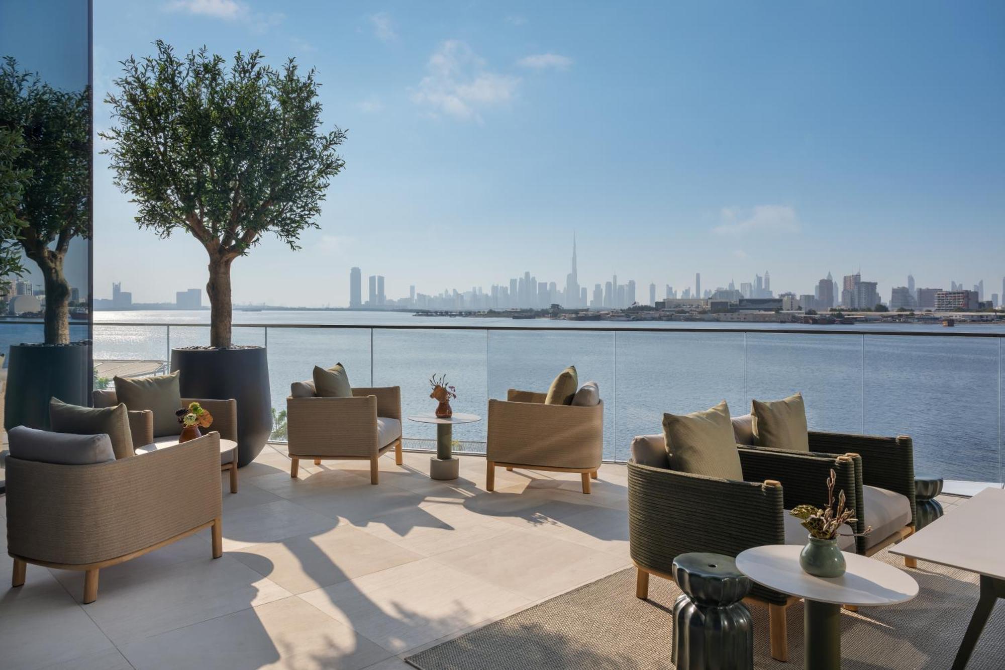 Address Creek Harbour Hotel Dubaj Kültér fotó View from the terrace