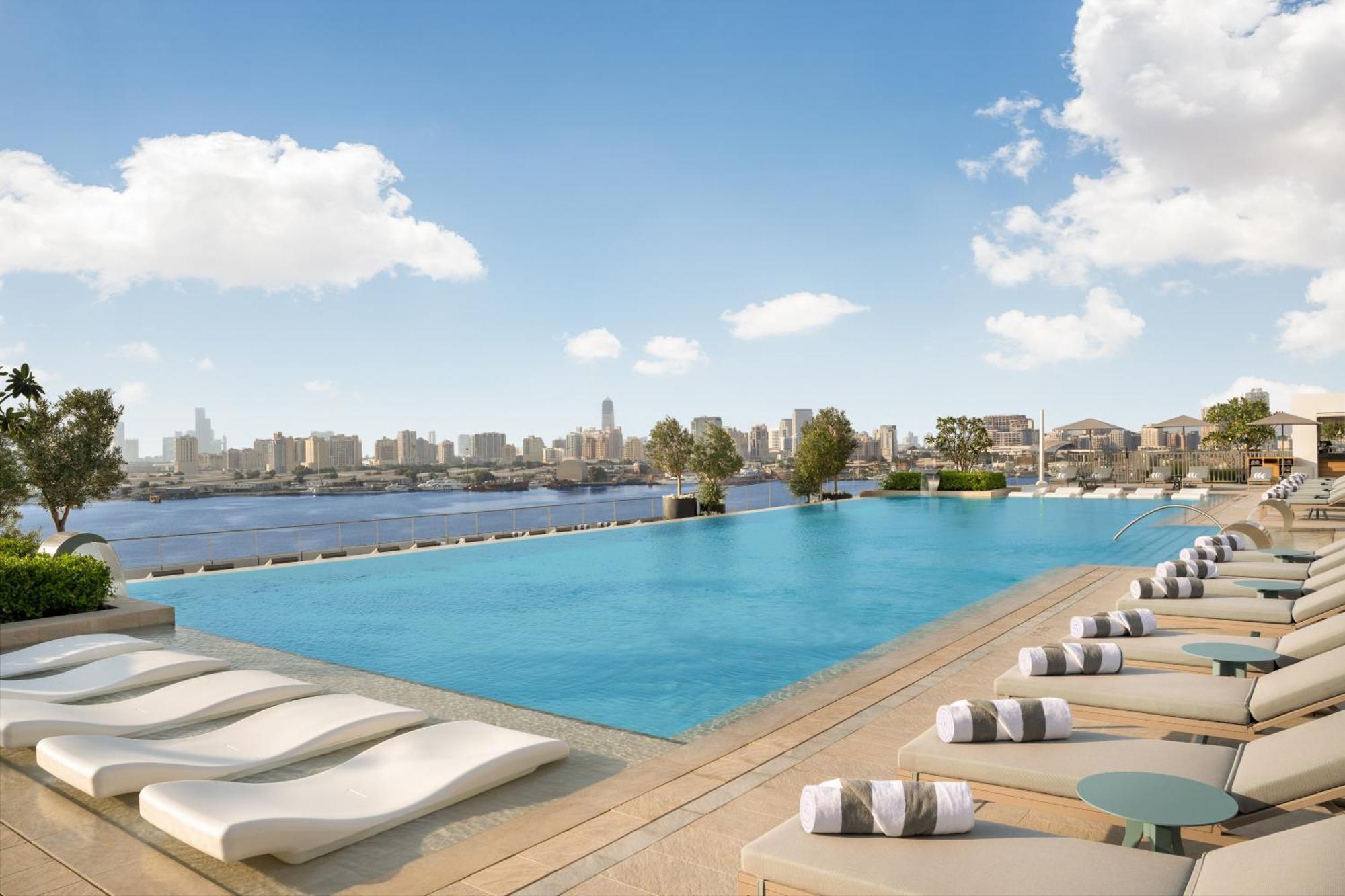 Address Creek Harbour Hotel Dubaj Kültér fotó View of the pool at the Four Seasons Hotel, Cairo